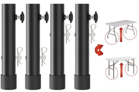 Herbert-fty folding table risers show two-height setup for ergonomic work posture.