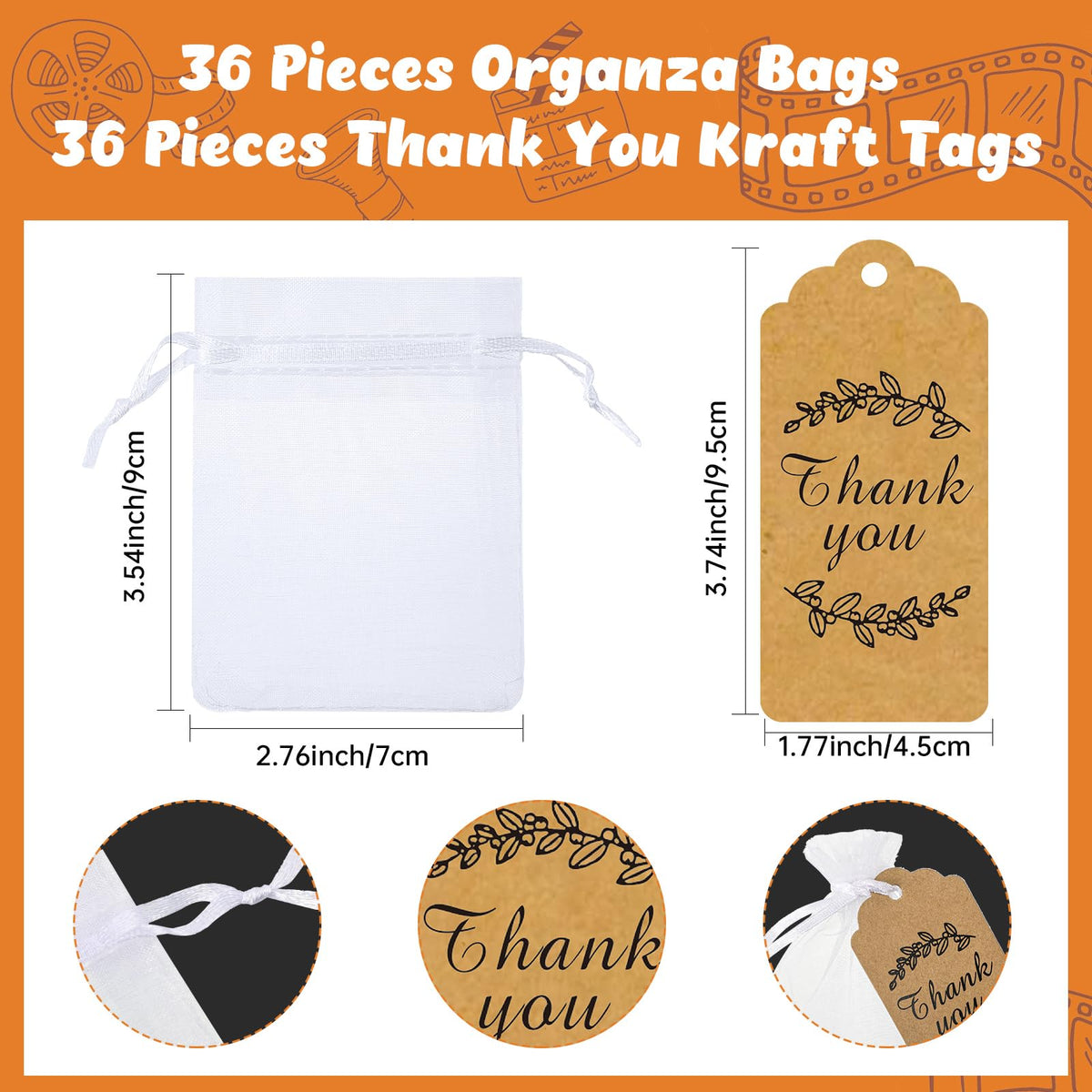 Herdear thank-you-card kraft design expressing guest appreciation.