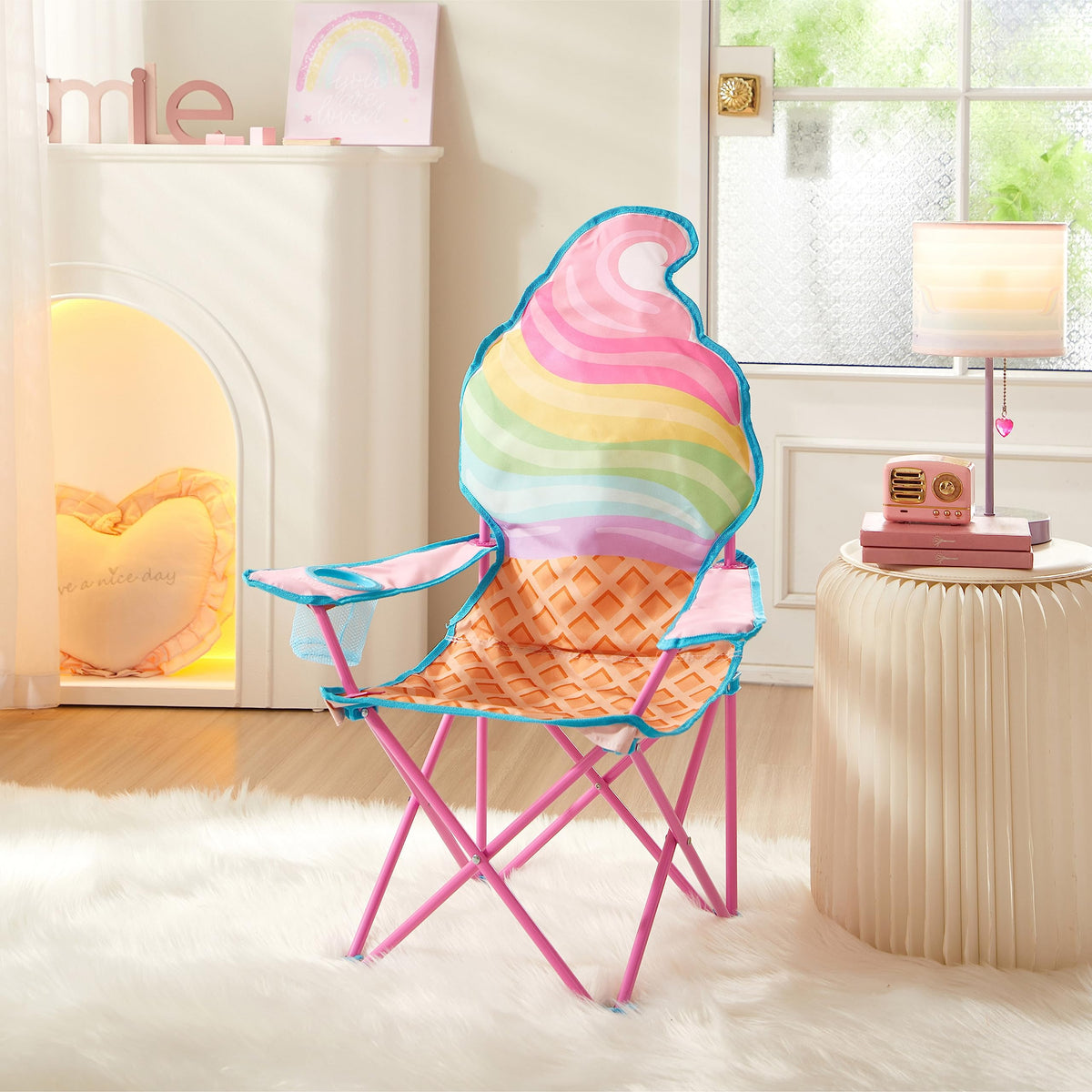Heritage Kids camp chair includes a convenient carry case for trips.