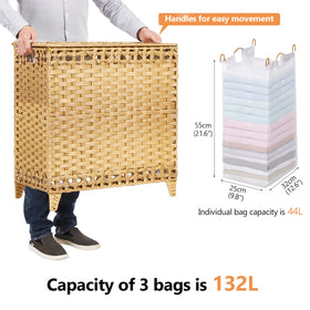 Hermina heightened feet raise the basket to prevent floor moisture