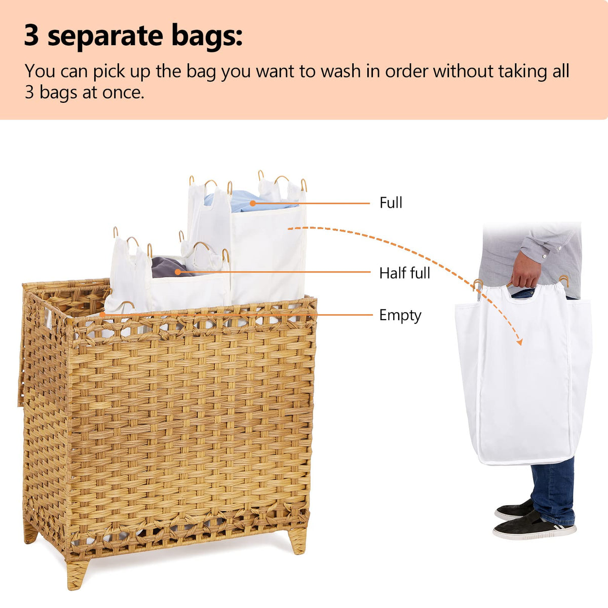 Hermina iron-frame with rattan lid offers sturdy support and dust protection