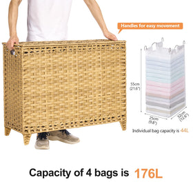 Hermina 176L capacity for towels, clothes, and bedding