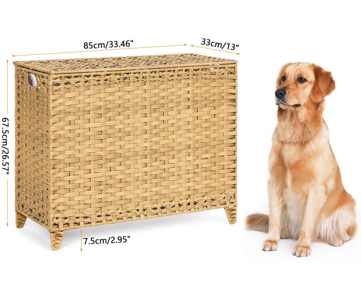 Hermina hamper in daily home use for laundry organization