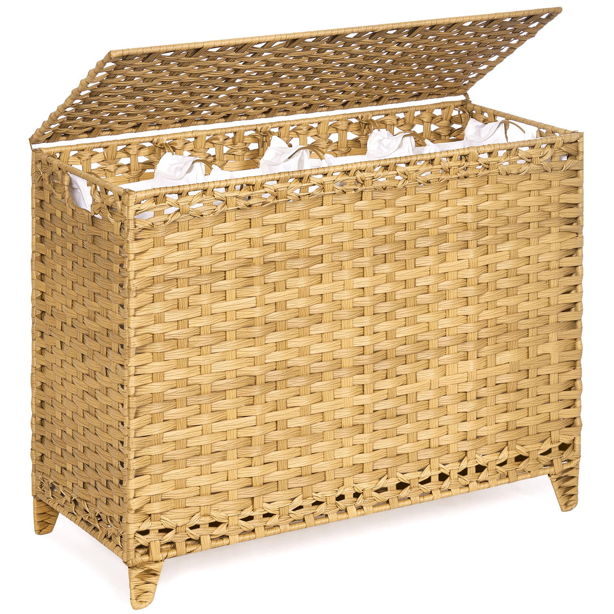 Hermina four-liner hamper with removable bags for easy sorting