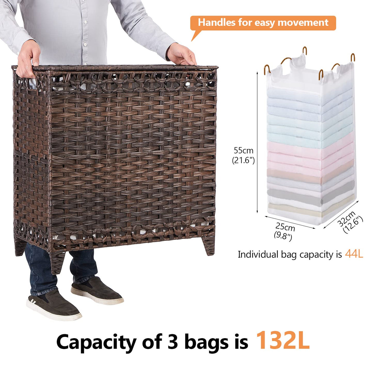 Hermina iron frame provides durable support for daily laundry tasks.