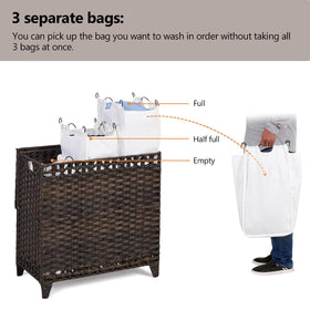 Hermina rattan lid helps protect clothes from dust and odors.