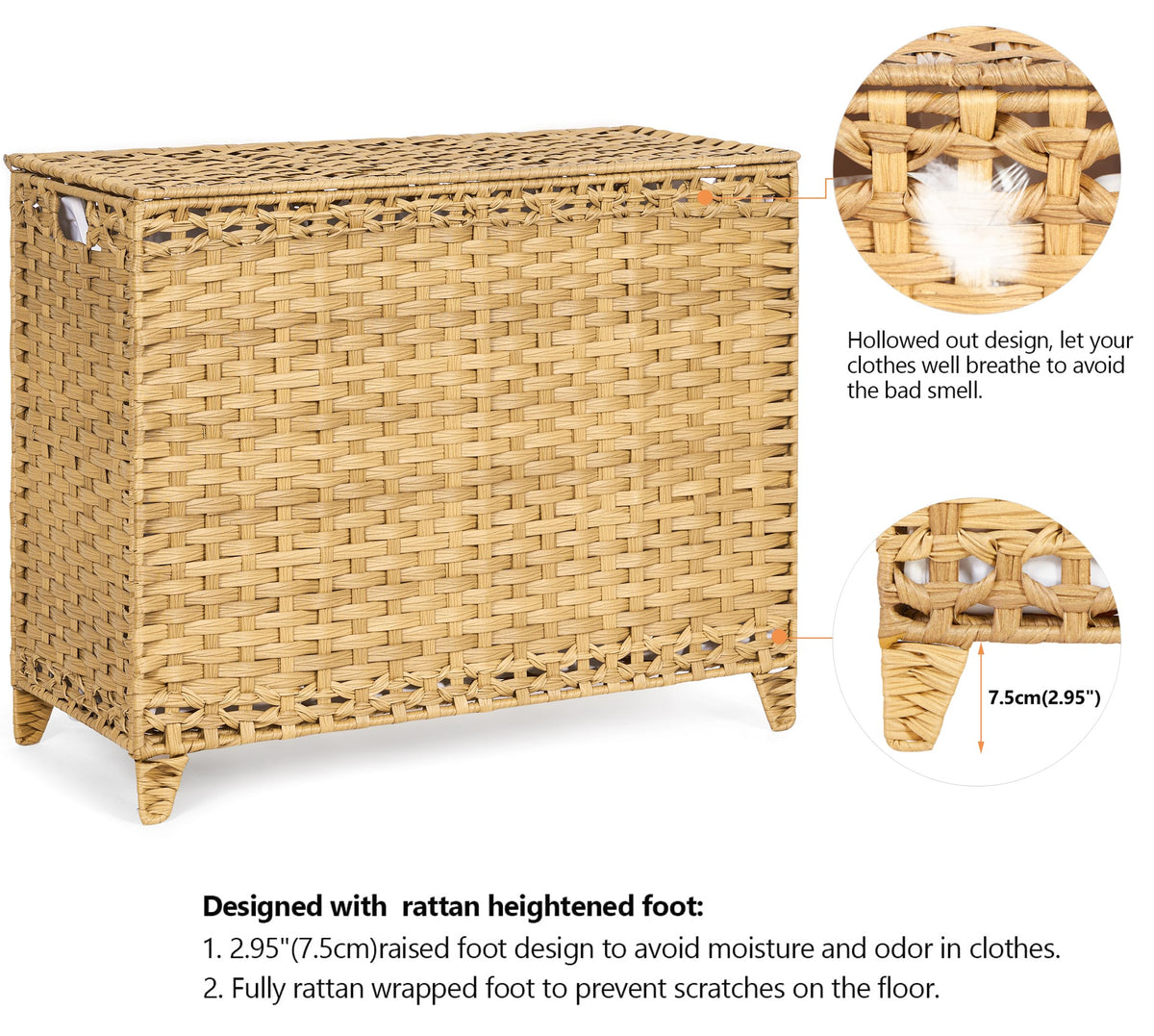 Hermina handwoven basket adds décor to any room