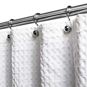 Hermosa Collection hotel-quality curtain adds elegance and light airflow to your bathroom.
