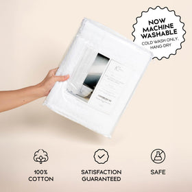 Reinforced button holes on the top enable easy hanging with your preferred hardware.
