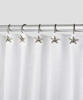 Hermosa Collection starfish shower hook chrome finish adds coastal elegance.