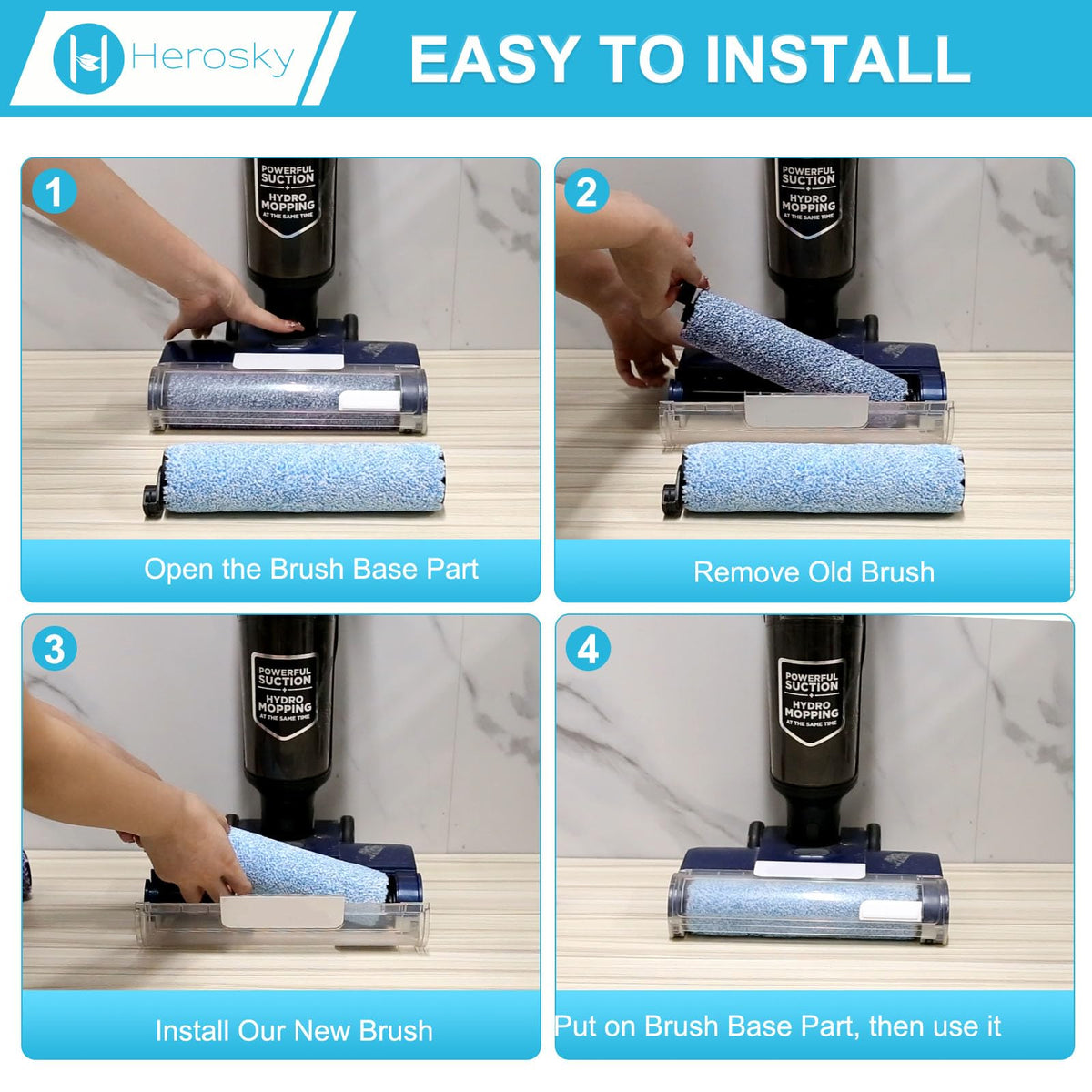 WD161 foam filters kit demonstrates washable design for reuse and ongoing maintenance.