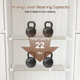 Hershii closet rod adjustable length highlights customizable hanging space.