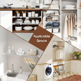 Hershii closet tool-free installation enables quick setup.