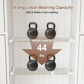 Hershii expandable shelf rod uses durable metal composite for daily home organization.