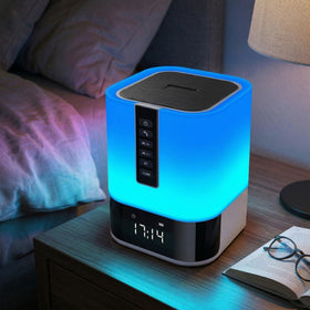 Hetyre alarm clock display for clear time and date visibility.