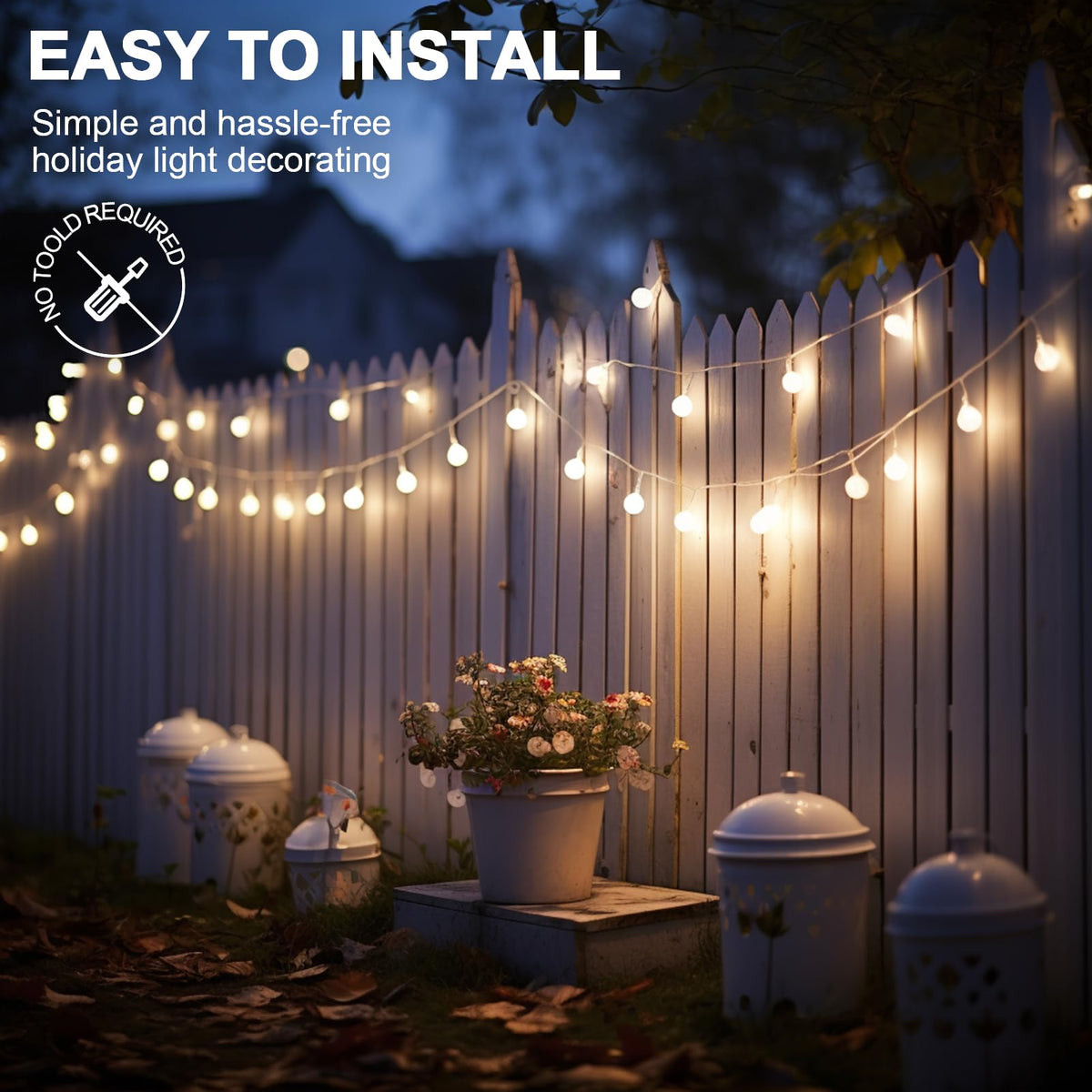 Hetyue outdoor clip ideal for Christmas lights and patio gatherings