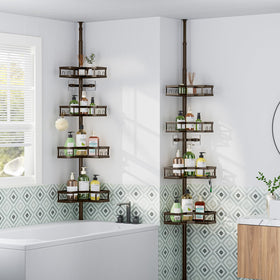HEVEL anti-falling springs ensure stable bathroom organizer during use.