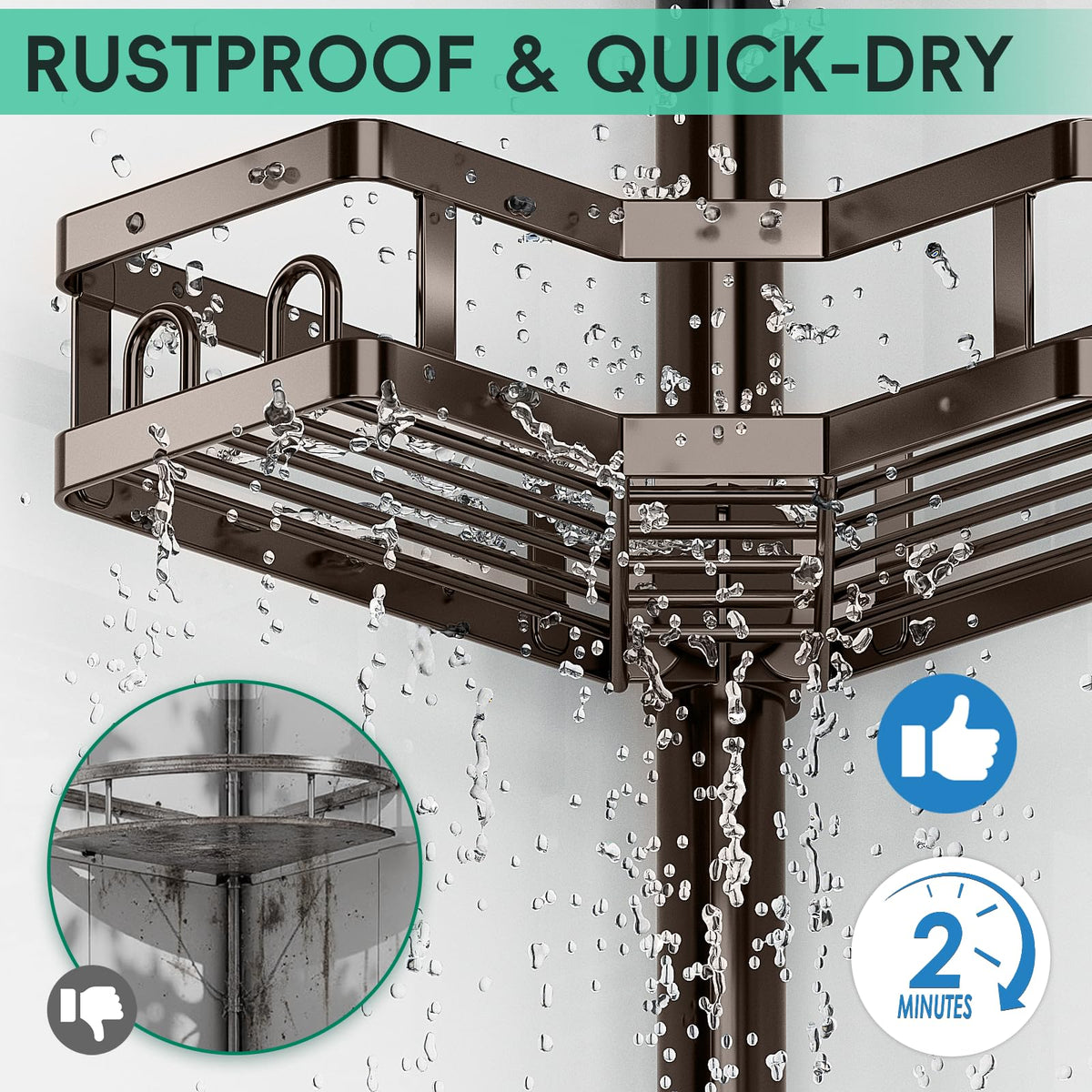 HEVEL easy-install no-drilling system preserves walls.