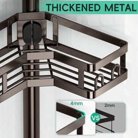 HEVEL rustproof coating protects shelves in humid bathrooms.