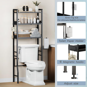 HEVONTIXAL three-tier organizer with four magnetic hooks for accessories.