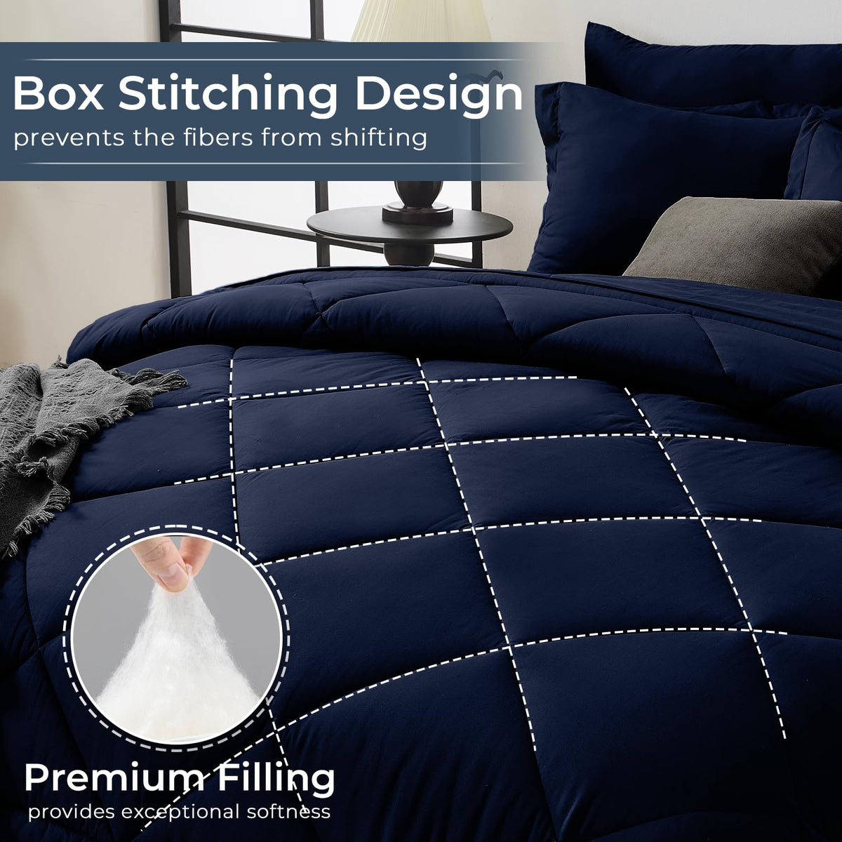 HEVUMYI 360-degree elastic fitted sheet demonstrates deep-pocket fit for 10–14 inch mattresses