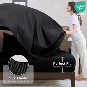HEVUMYI Queen bed-in-a-bag 7-piece set includes everything you need.