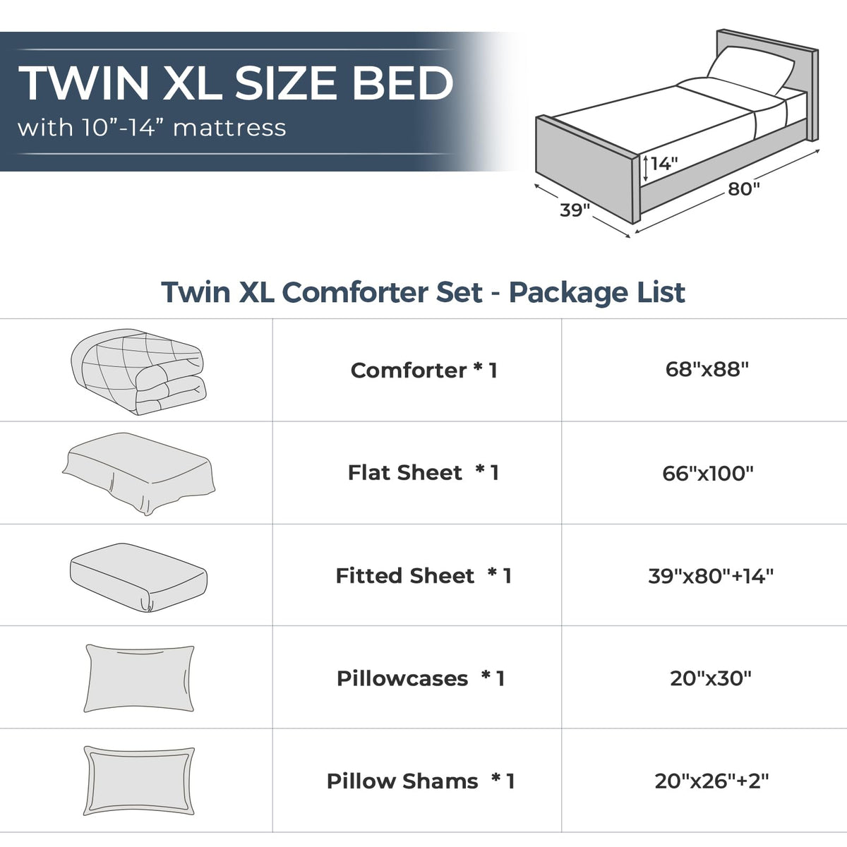 HEVUMYI Twin-XL Comforter Set packaging carton protects quality during shipping