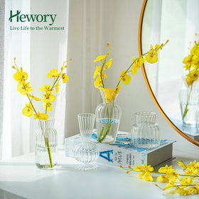 Hewory bulk clear vases, ideal for bulk centerpieces and versatile home display.
