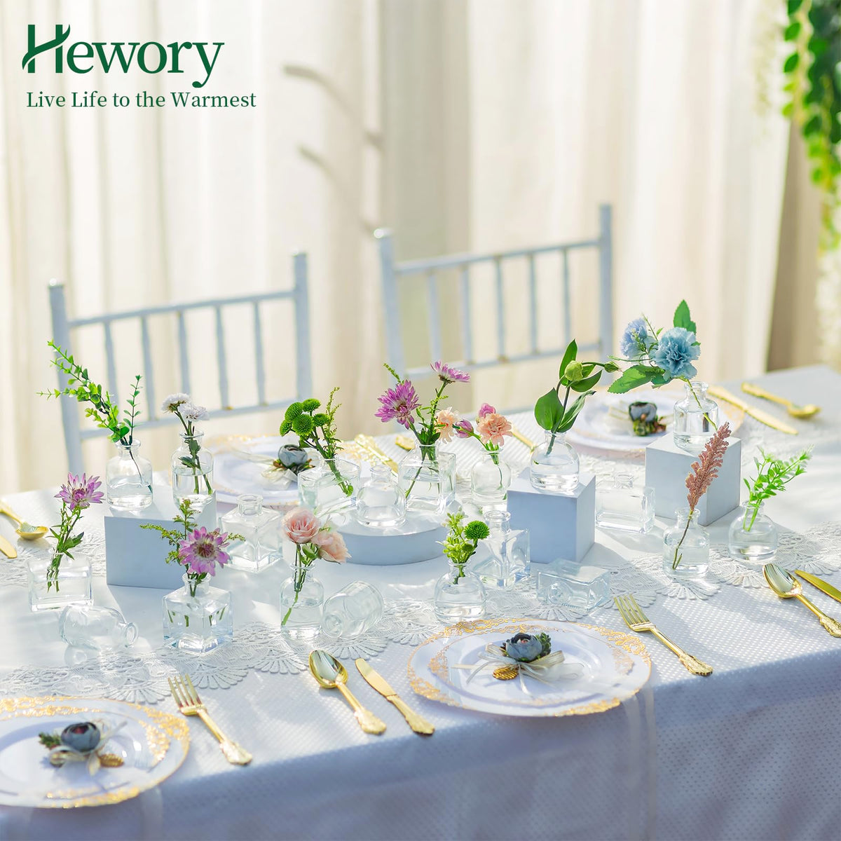 Hewory dainty vase for short-stemmed flowers adds subtle charm