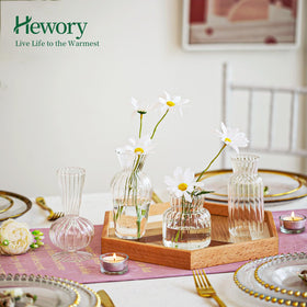 Hewory wedding table decor glass vases, clear and sturdy for vibrant centerpieces.