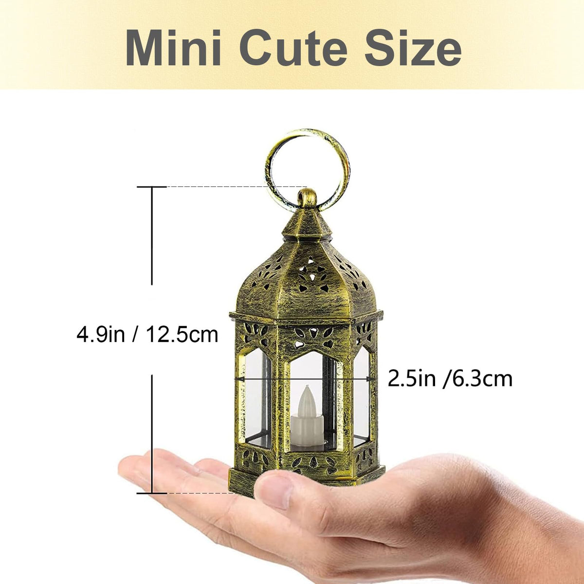 Hewory mini lantern set hung for elegant wedding or party decor.