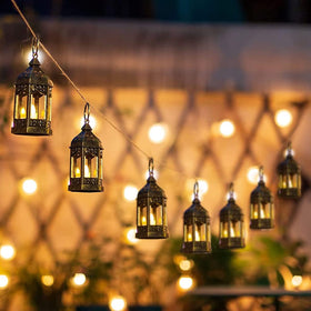 Hewory decorative lanterns ideal for Christmas, Halloween, and seasonal table centers.