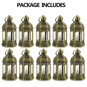 Hewory set of 10 lanterns suitable as wedding or party centerpiece accents.