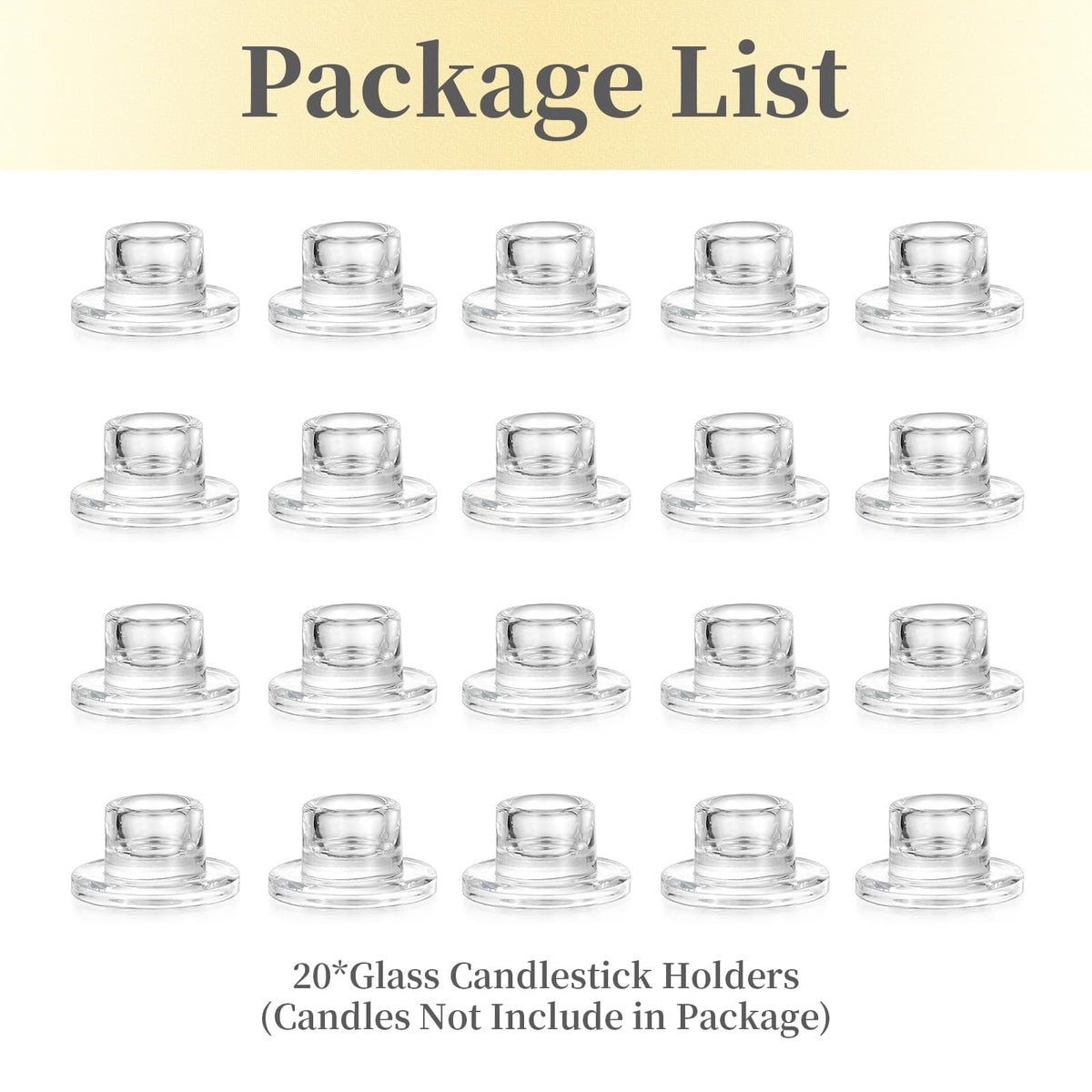 Hewory premium glass candlesticks reduce tipping and overheating concerns.
