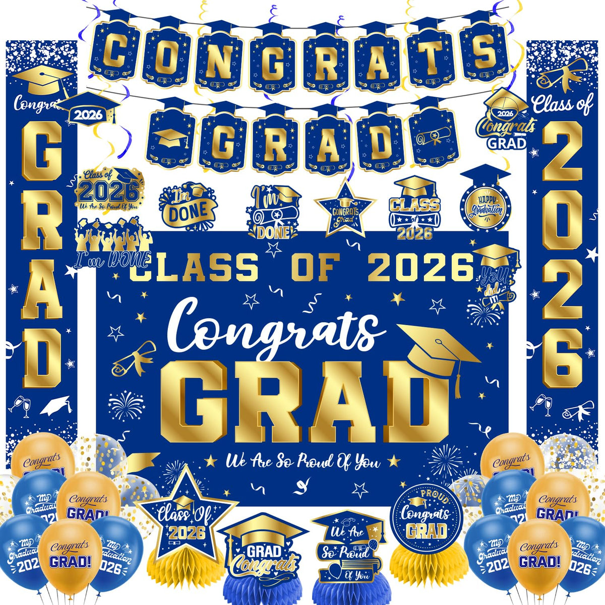 HEWUAUL congrats-grad-banner for photo moments and shareable memories