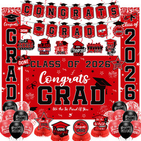 HEWUAUL congrats grad banner enhances a festive graduation entrance