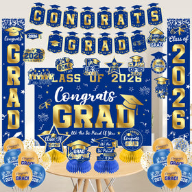 HEWUAUL honeycomb-centerpieces-blue-gold add vibrant table accents