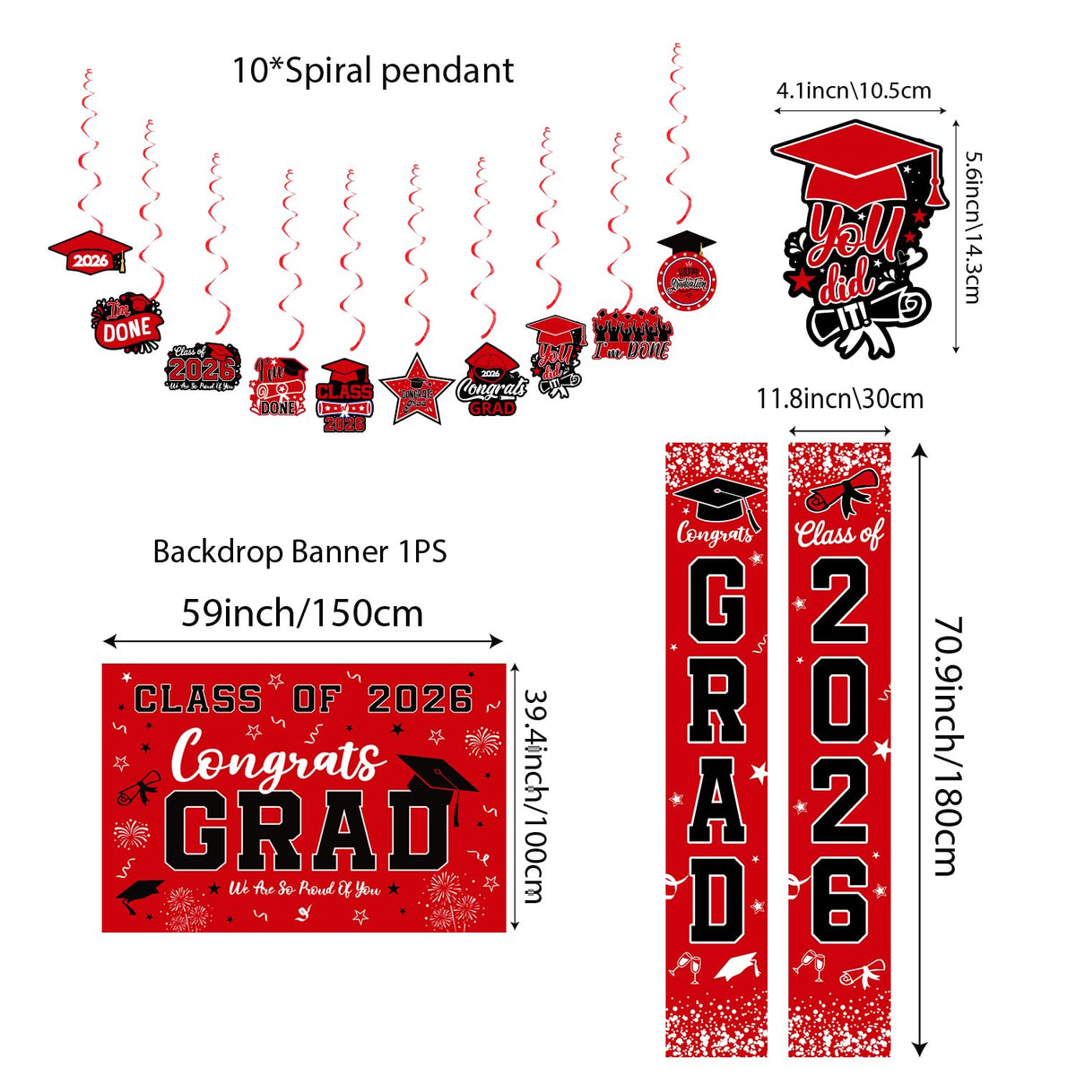 HEWUAUL porch door sign welcomes guests with bold red styling