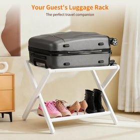 Heybly holds up to 165 lb for sturdy luggage support