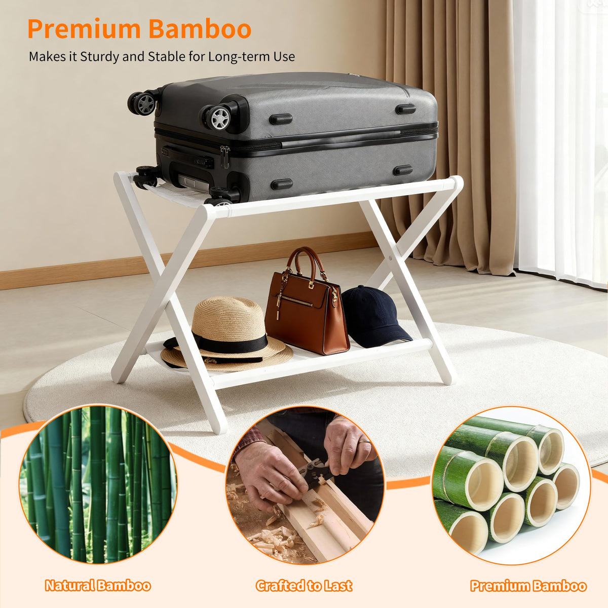 Heybly luggage rack easy assembly with no tools required