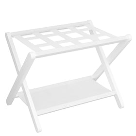 Heybly luggage rack folding stand white keeps luggage off the floor for easy access