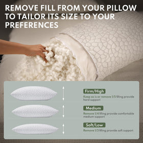 HEYCUZI gel-infused memory foam with ventilation provides cooling through the night.