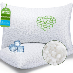 HEYCUZI pillows queen set on bed with adjustable fill for personalized comfort