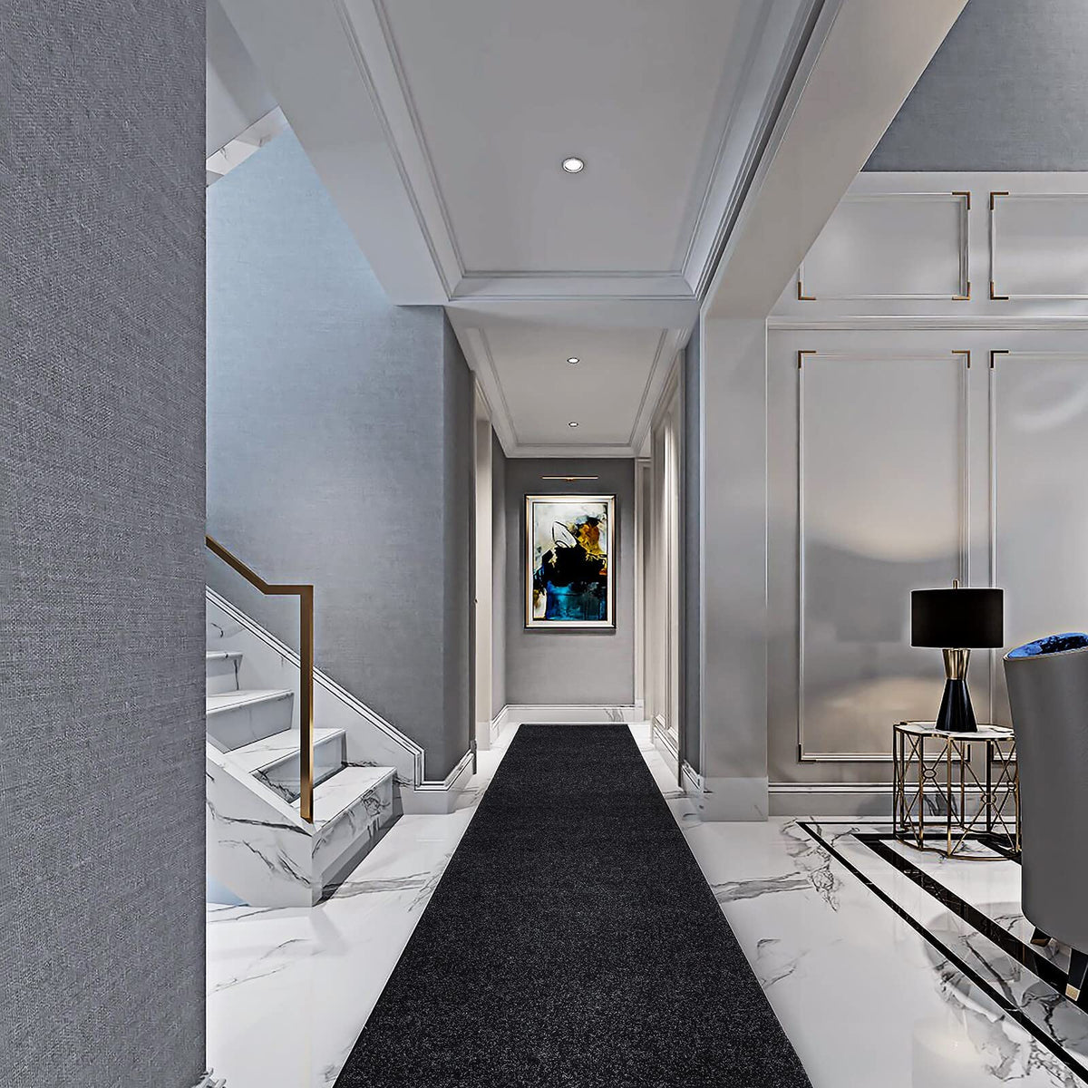 Heyroll easy-clean entryway rug protects floors and simplifies cleanup.