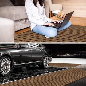 Heyroll living-room runner stripe brown elevates comfort underfoot while remaining easy to clean.