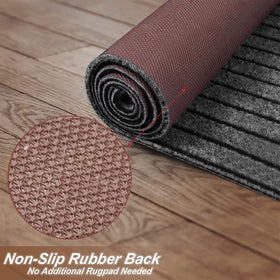 Heyroll 2x6 stripe gray runner rug suited for RV and boat aisles