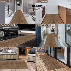 Heyroll patio-wedding rug stripe brown creates soft, attractive setup for events.