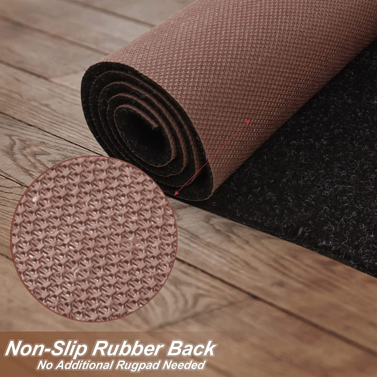 Heyroll RV and boat aisle rug keeps walkways tidy and non-slip.