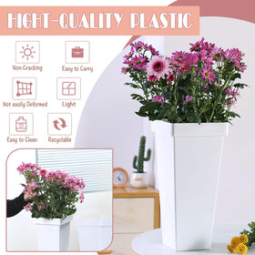 HFYZZ square vases on table setting create elegant centerpieces.