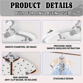 HGYZE adjustable coat hanger fits clothes for girls and boys